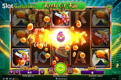 Скрин4. Reels Of Rio - Party Time слот