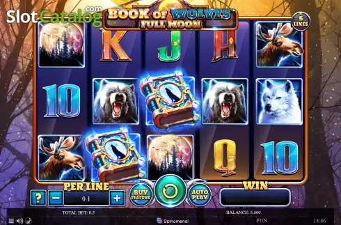 Скрин2. Book Of Wolves - Full Moon слот