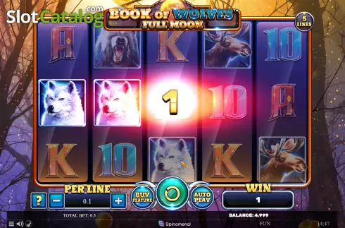 Скрин3. Book Of Wolves - Full Moon слот