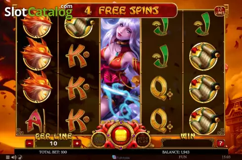 Скрин8. Kitsune's Scrolls Sacred Flames слот