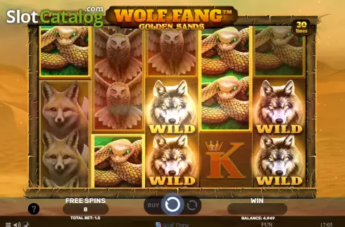 Скрин6. Wolf Fang Golden Sands слот