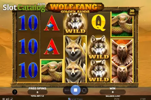 Скрин7. Wolf Fang Golden Sands слот