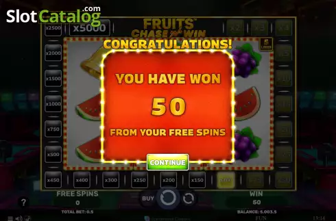 Скрин8. Fruits Chase’N’Win слот