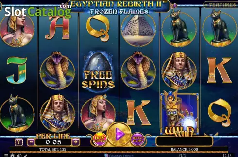 Скрин2. Egyptian Rebirth II Frozen Flames слот