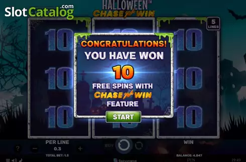 Скрин5. Halloween Chase’N’Win слот