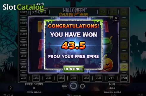 Скрин8. Halloween Chase’N’Win слот