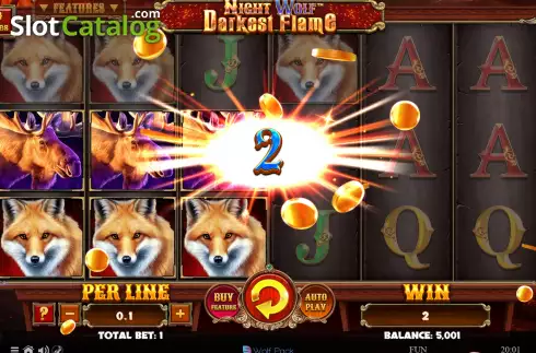 Скрин3. Night Wolf Darkest Flame слот