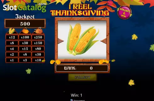 Скрин3. 1 Reel Thanksgiving слот