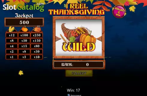 Скрин4. 1 Reel Thanksgiving слот