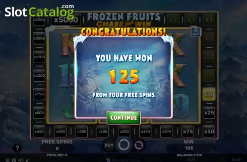 Скрин8. Frozen Fruits Chase N Win слот