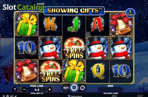 Скрин2. Snowing Gifts слот