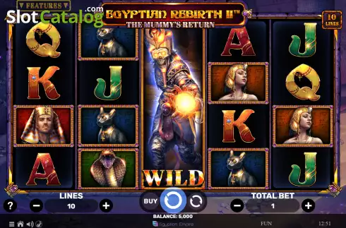 Скрин2. Egyptian Rebirth II: The Mummy's Return слот