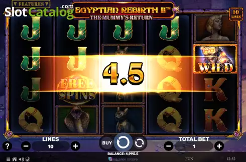 Скрин4. Egyptian Rebirth II: The Mummy's Return слот