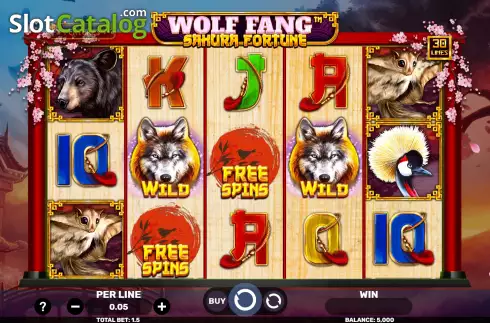 Скрин3. Wolf Fang Sakura Fortune слот