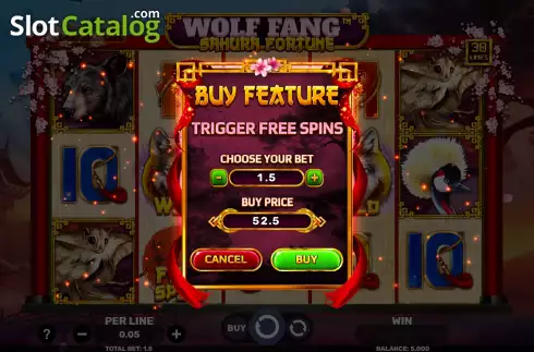 Скрин6. Wolf Fang Sakura Fortune слот