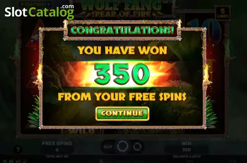 Скрин8. Wolf Fang Spear of Fire слот