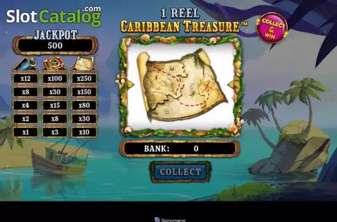 Скрин3. 1 Reel Caribbean Treasure слот