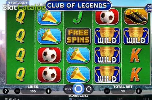 Скрин2. Club of Legends слот