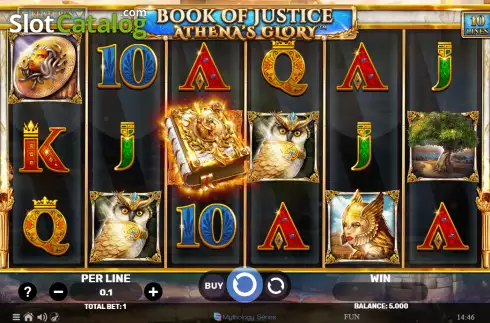Скрин2. Book of Justice Athena's Glory слот