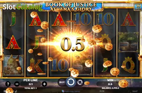 Скрин3. Book of Justice Athena's Glory слот