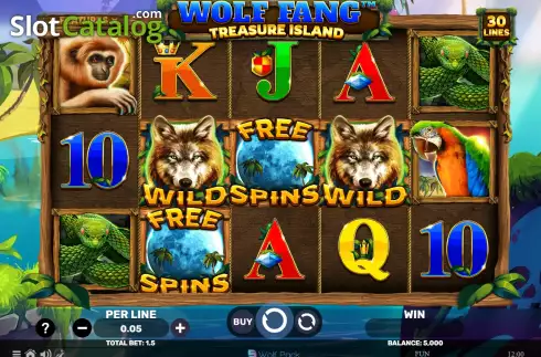 Скрин2. Wolf Fang - Treasure Island слот