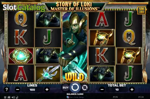 Скрин2. Story of Loki Master of Illusions слот