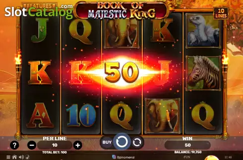Скрин3. Book of Majestic King слот