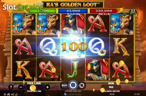Скрин4. Ra's Golden Loot слот