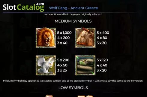 Скрин7. Wolf Fang - Ancient Greece слот