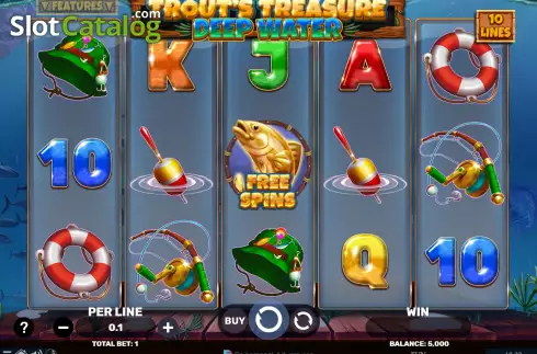 Скрин2. Trout's Treasure - Deep Water слот