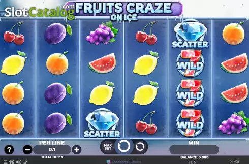 Скрин2. Fruits Craze On Ice слот