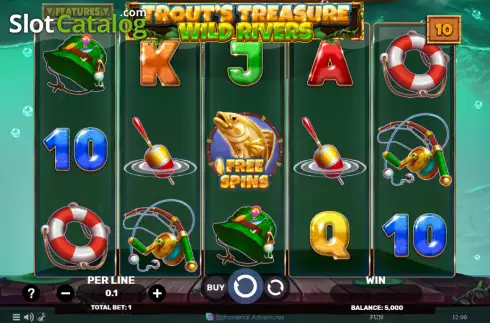 Скрин2. Trout's Treasure Wild Rivers слот