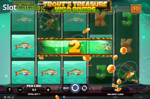 Скрин3. Trout's Treasure Wild Rivers слот