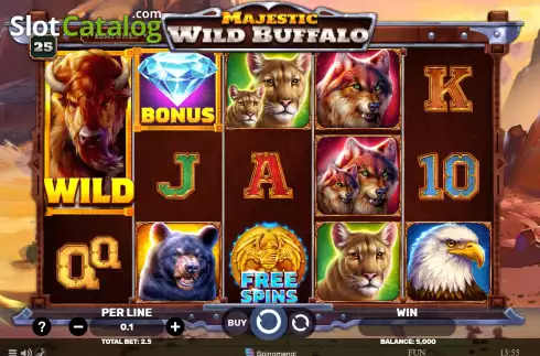 Скрин2. Majestic Wild Buffalo слот