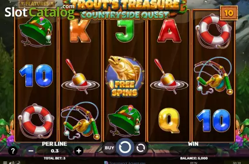 Скрин2. Trout's Treasure Countryside Quest слот