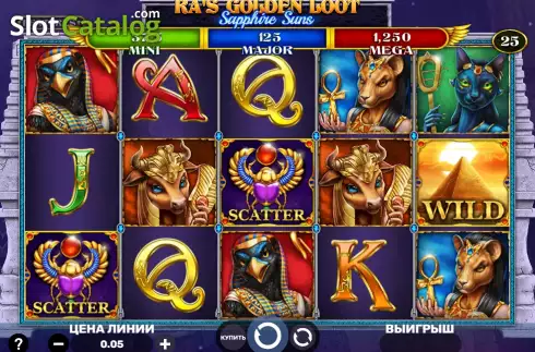 Скрин2. Ra's Golden Loot - Sapphire Suns слот