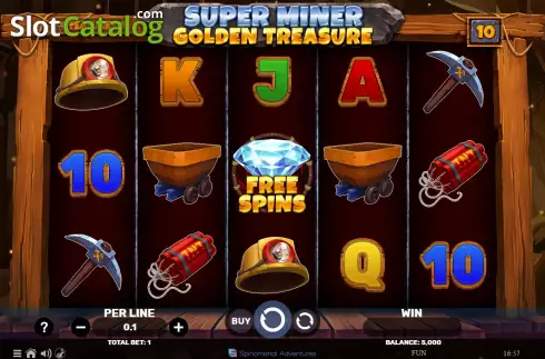 Скрин2. Super Miner - Golden Treasure слот