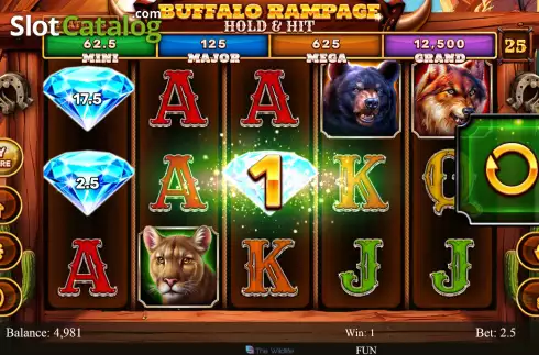 Скрин3. Buffalo Rampage Hold & Hit слот