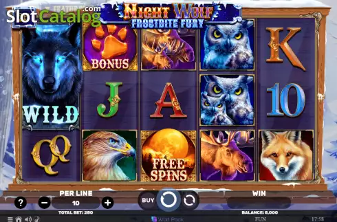 Скрин2. Night Wolf - Frostbite Fury слот