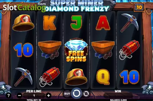 Скрин2. Super Miner - Diamond Frenzy слот