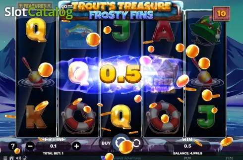 Скрин3. Trout's Treasure - Frosty Fins слот