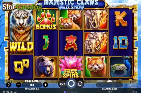 Скрин2. Majestic Claws - Wild Snow слот