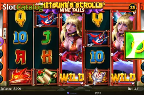 Скрин2. Kitsune's Scrolls Nine Tails слот