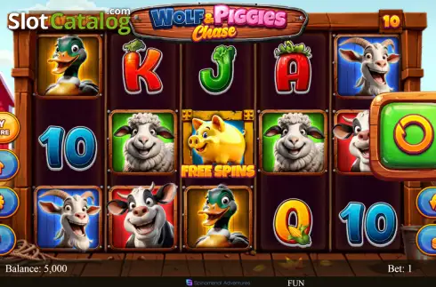 Скрин2. Wolf & Piggies Chase слот