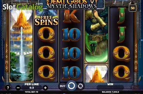 Скрин2. Demi Gods 6 - Mystic Shadows слот