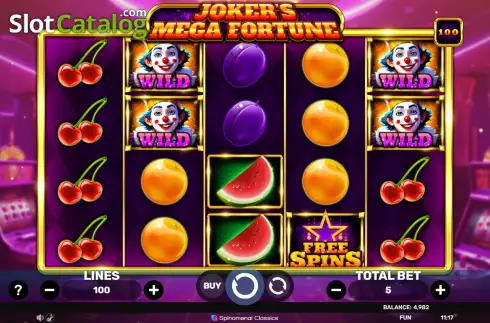 Скрин2. Joker's Mega Fortune слот