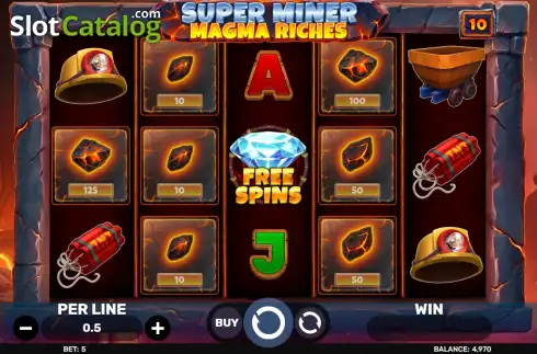 Скрин2. Super Miner - Magma Riches слот