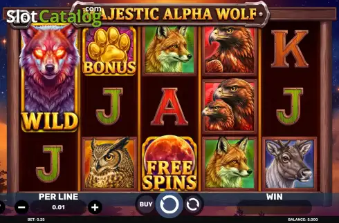Скрин2. Majestic Alpha Wolf слот