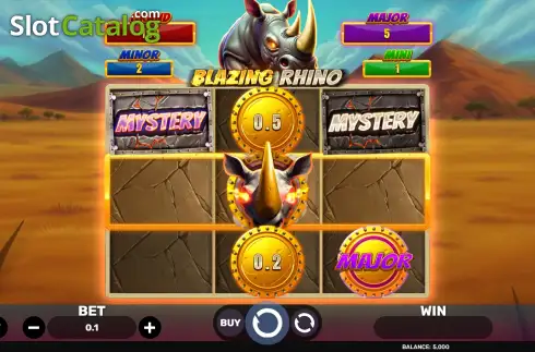Скрин2. Blazing Rhino - Blast The Bonus 3x3 слот