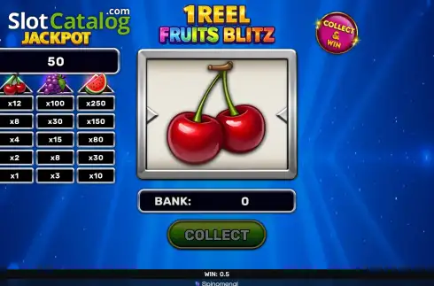 Скрин3. 1 Reel - Fruits Blitz слот